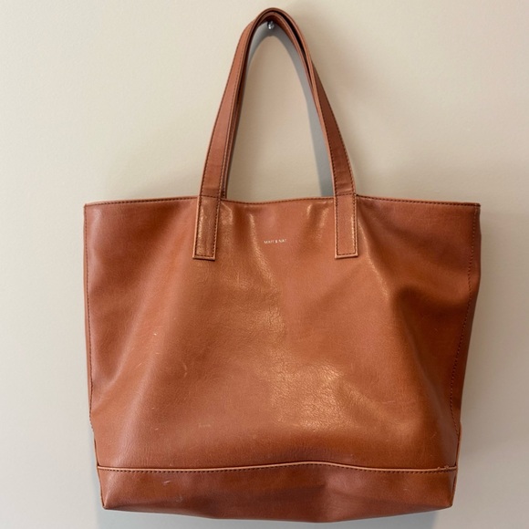 Matt & Nat Handbags - Matt & Nat Cognac Brown Vegan Leather Tote Purse